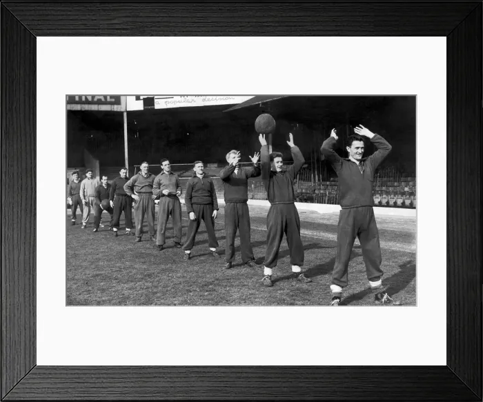 Framed Print : Birmingham City training at St Andrews 26th February 1953 Framed Print : Birmingham City training at St Andrews 26th February 1953