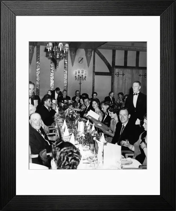 Framed Print : Birmingham City football club players and guests attend a banquet at the Park Lane Hotel Framed Print : Birmingham City football club players and guests attend a banquet at the Park Lane Hotel