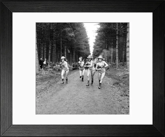 Framed Print : Filming, The Magnificent Two, on location in Black Park Country Park, Wexham