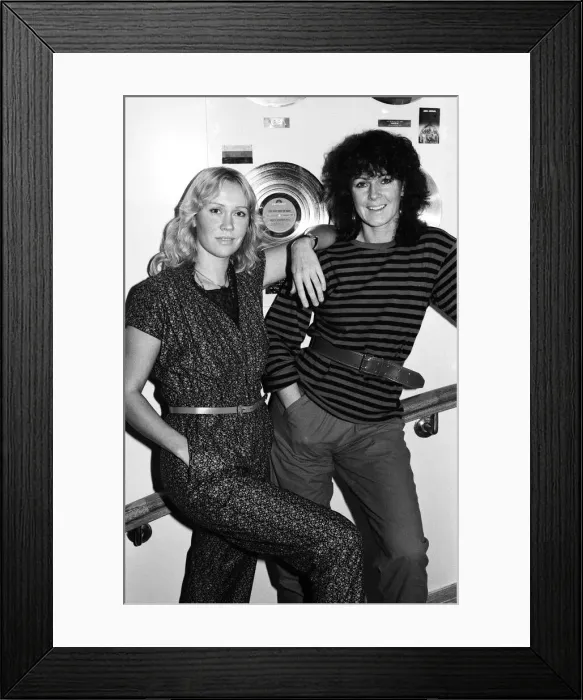 Framed Print : Swedish pop group ABBA consisting of Agnetha Faltskog, Bjorn Ulvaeus, Benny Andersson and Anni-Frid Lyngstad in London. Pictured, Agnetha Faltskog and Anni-Frid Lyngstad. 19th October 1980 Framed Print : Swedish pop group ABBA consisting of Agnetha Faltskog, Bjorn Ulvaeus, Benny Andersson and Anni-Frid Lyngstad in London. Pictured, Agnetha Faltskog and Anni-Frid Lyngstad. 19th October 1980