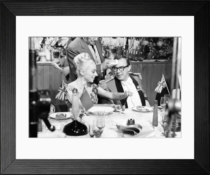 Framed Print : Eric Morecambe and Ernie Wise on set of new film The Intelligence Men Framed Print : Eric Morecambe and Ernie Wise on set of new film The Intelligence Men