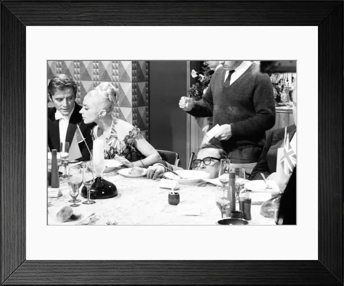 Framed Print : Eric Morecambe and Ernie Wise on set of new film The Intelligence Men Framed Print : Eric Morecambe and Ernie Wise on set of new film The Intelligence Men