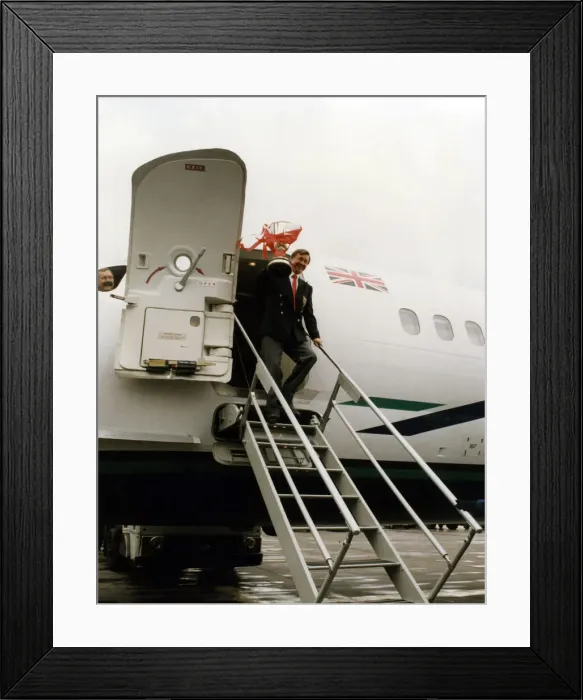 Framed Print : Manchester United manager Alex Ferguson proudly holds aloft the European Cup Winners Cup