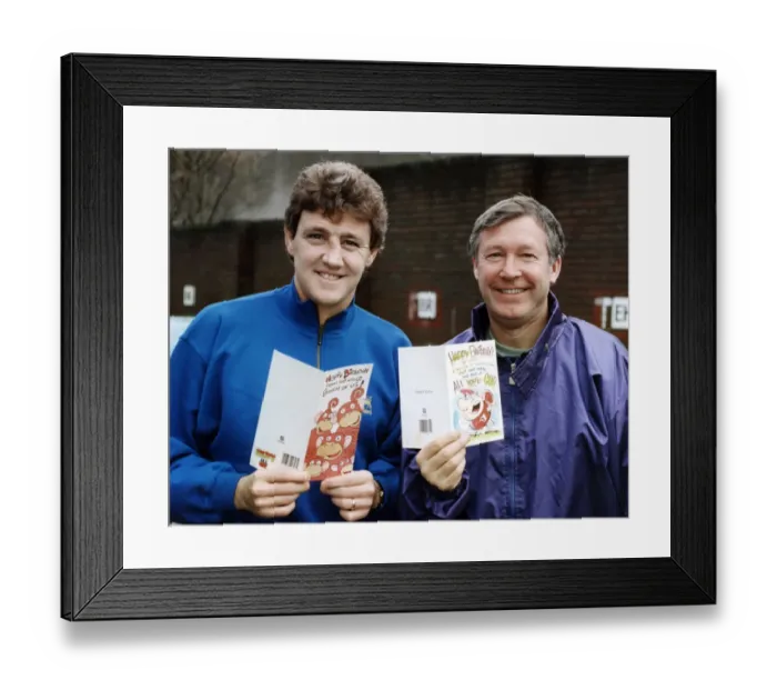 Framed Print : Joint birthday celebration for Manchester United manager Alex Ferguson Framed Print : Joint birthday celebration for Manchester United manager Alex Ferguson