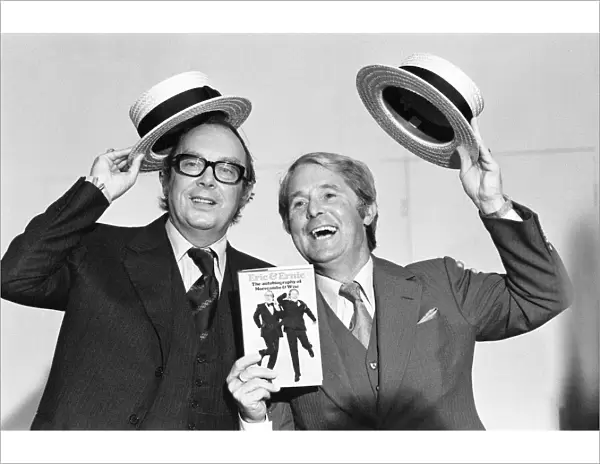 Eric Morecambe and Ernie Wise, photo-call launch party for their joint autobiography