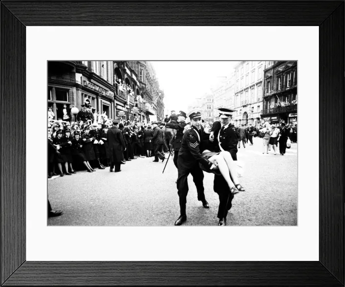 Framed Print : The Beatles in Liverpool, 10th July 1964. Liverpool film premiere of `A Hard Day Framed Print : The Beatles in Liverpool, 10th July 1964. Liverpool film premiere of `A Hard Day