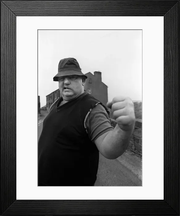 Framed Print : Wrestler Shirley Crabtree alias Big Daddy poses at home, May 1988 Framed Print : Wrestler Shirley Crabtree alias Big Daddy poses at home, May 1988