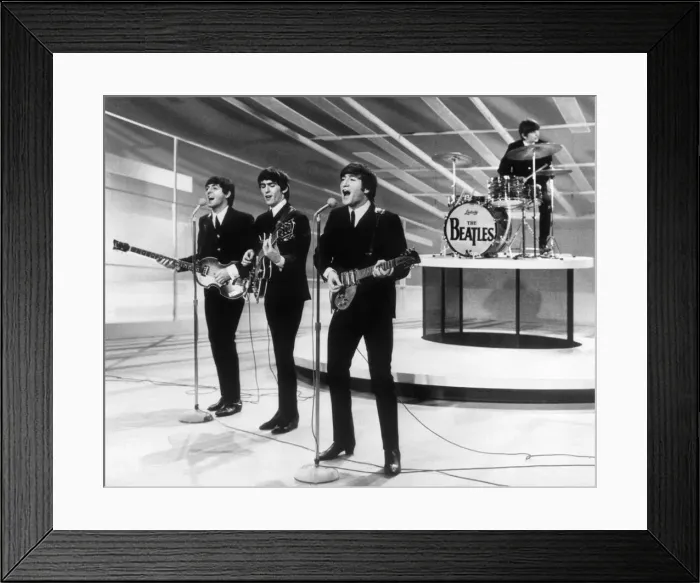 Framed Print : The Beatles in America - USA Tour 1964. The Beatles 1st live US performance on CBS Framed Print : The Beatles in America - USA Tour 1964. The Beatles 1st live US performance on CBS
