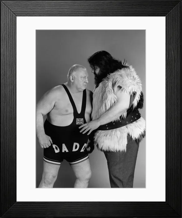 Framed Print : Wrestler Shirley Crabtree alias Big Daddy faces up to fellow British wrestler Martin Framed Print : Wrestler Shirley Crabtree alias Big Daddy faces up to fellow British wrestler Martin