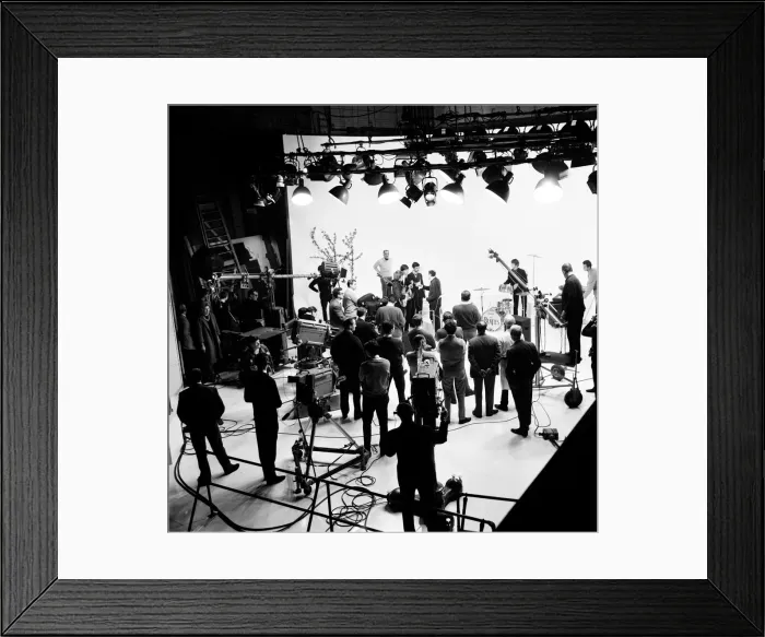 Framed Print : The Beatles filming the finale of their film A Hard Days Night Framed Print : The Beatles filming the finale of their film A Hard Days Night