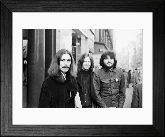 Framed Print : George Harrison leaves the Midland Hotel, New Street, Birmingham on his way to perform