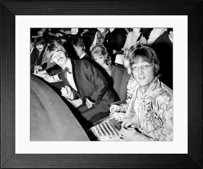 Framed Print : The Beatles attend Film Premiere of How I Won The War at the London Pavilion Framed Print : The Beatles attend Film Premiere of How I Won The War at the London Pavilion