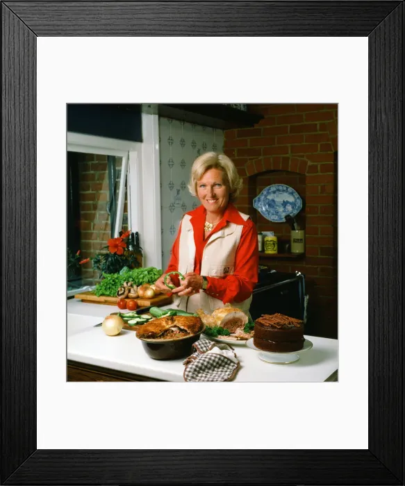 Framed Print : Mary Berry, British food writer and television presenter. October 1982