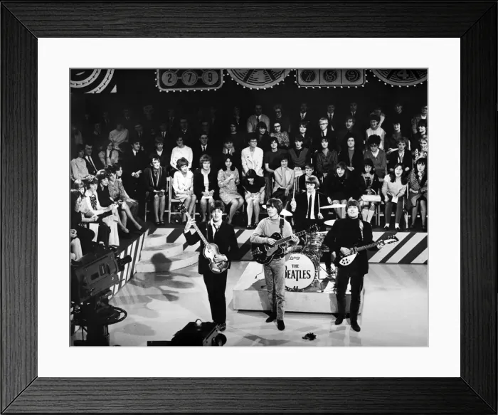 Framed Print : Winners of the Birmingham Evening Mail competition watch The Beatles at a recording of Framed Print : Winners of the Birmingham Evening Mail competition watch The Beatles at a recording of