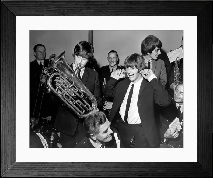 Framed Print : The Beatles in Liverpool, Friday 10th July 1964. Back home for evening premiere of Framed Print : The Beatles in Liverpool, Friday 10th July 1964. Back home for evening premiere of