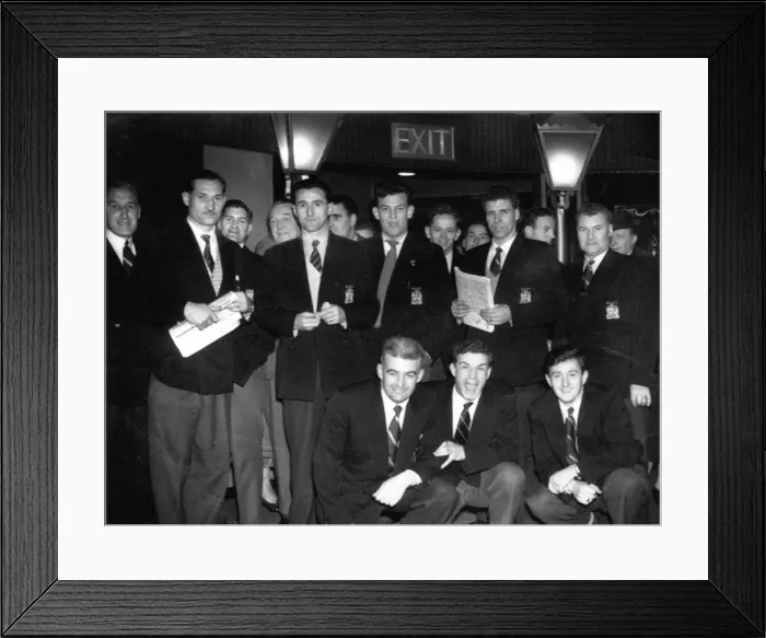 Framed Print : Birmingham City football club players pictured at a London casino. 2nd March 1956 Framed Print : Birmingham City football club players pictured at a London casino. 2nd March 1956