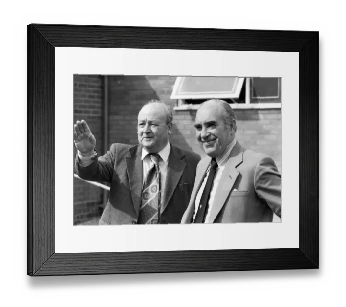 Framed Print : Birmingham City manager Sir Alf Ramsey with Club Secretary Alan Instone, November 1977 Framed Print : Birmingham City manager Sir Alf Ramsey with Club Secretary Alan Instone, November 1977