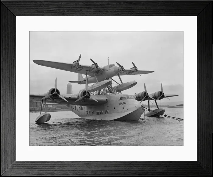 Framed Print : The Short-Mayo composite aircraft comprised the Short S Framed Print : The Short-Mayo composite aircraft comprised the Short S