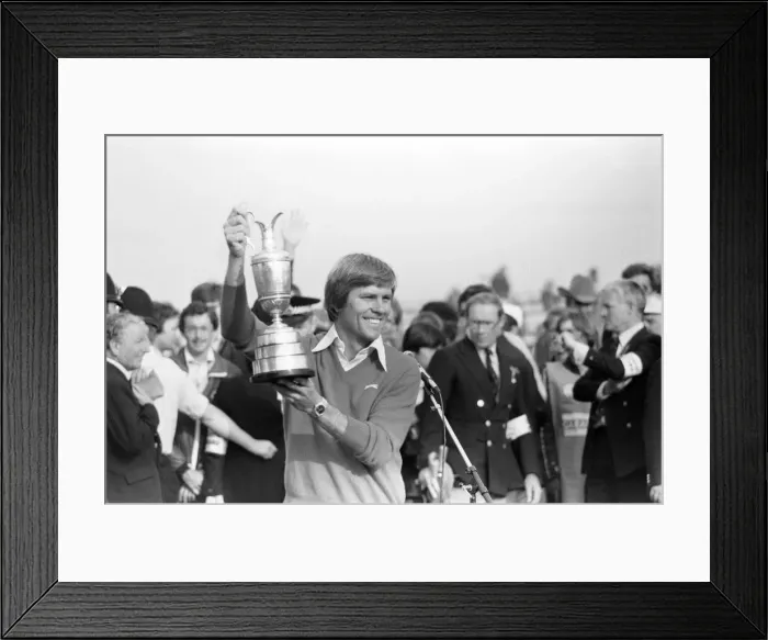 Framed Print : Bill Rogers, 29, from Texas, wins the 1981 Open golf championship at Sandwich, Kent