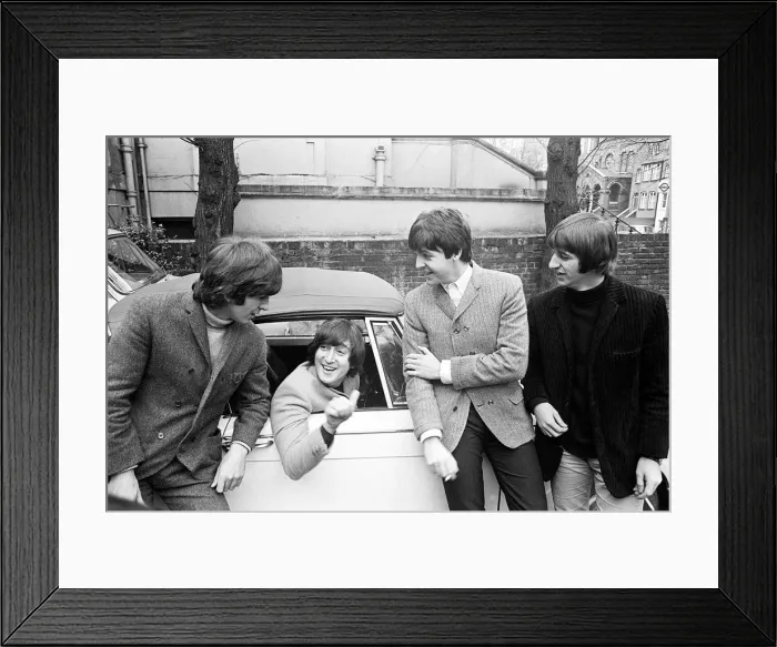 Framed Print : The Beatles February 1965 John Lennon passes his driving test Framed Print : The Beatles February 1965 John Lennon passes his driving test