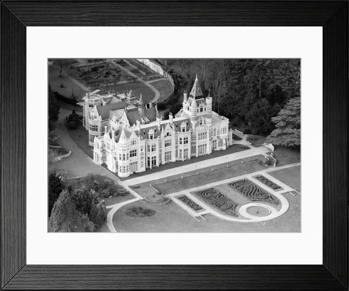 Framed Print : An aerial view of the mansion belonging to former Beatles member George Harrison