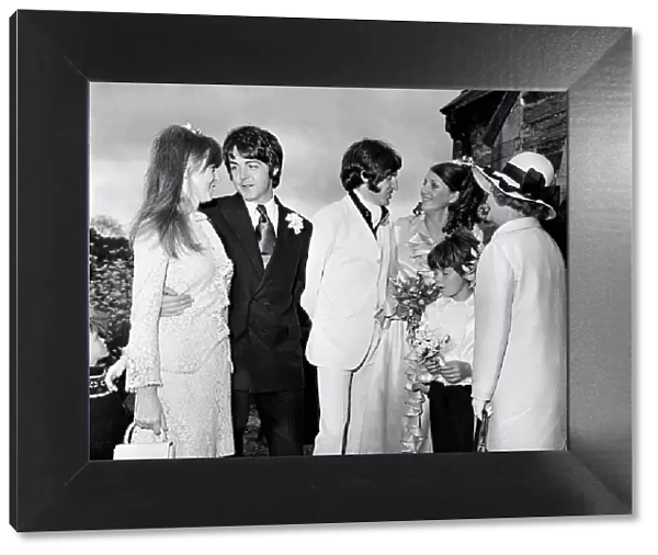 Paul McCartney with girlfriend Jane Asher at his brothers wedding Mike McCartney to
