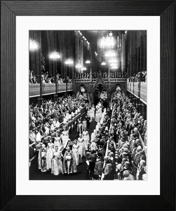 Framed Print : The Coronation of Queen Elizabeth II was the ceremony in which the newly ascended monarch Framed Print : The Coronation of Queen Elizabeth II was the ceremony in which the newly ascended monarch