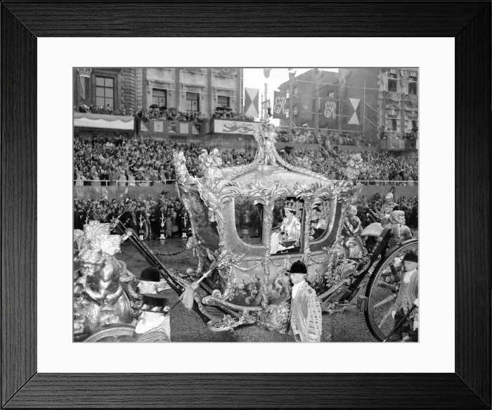 Framed Print : The Coronation of Queen Elizabeth II was the ceremony in which the newly ascended monarch