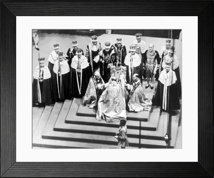 Framed Print : The Coronation of Queen Elizabeth II was the ceremony in which the newly ascended monarch Framed Print : The Coronation of Queen Elizabeth II was the ceremony in which the newly ascended monarch