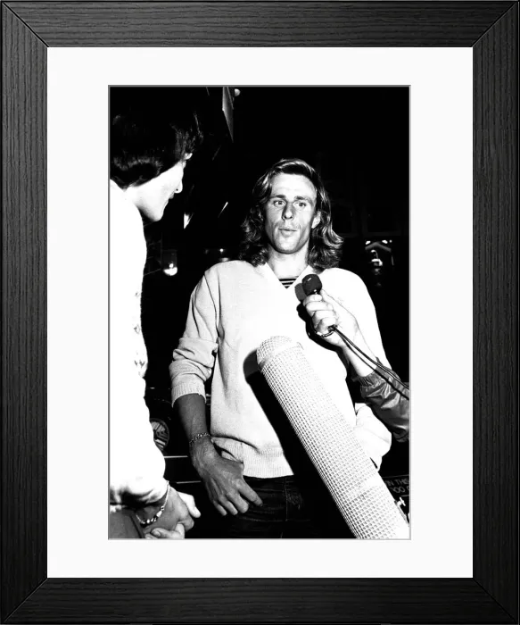Framed Print : Tennis star Bjorn Borg at Eldon Square Shopping Centre, Newcastle on 14th June 1980