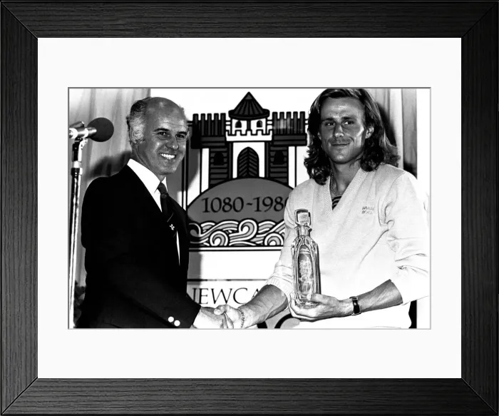 Framed Print : Tennis star Bjorn Borg at Eldon Square Shopping Centre, Newcastle on 14th June 1980