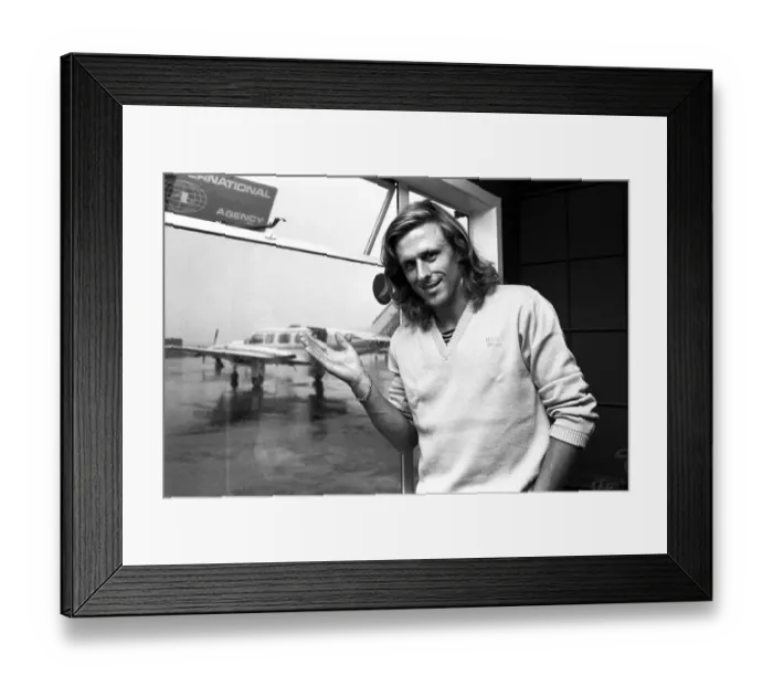 Framed Print : Tennis star Bjorn Borg arriving at Newcastle Airport on 14th June 1980 in terrible Framed Print : Tennis star Bjorn Borg arriving at Newcastle Airport on 14th June 1980 in terrible