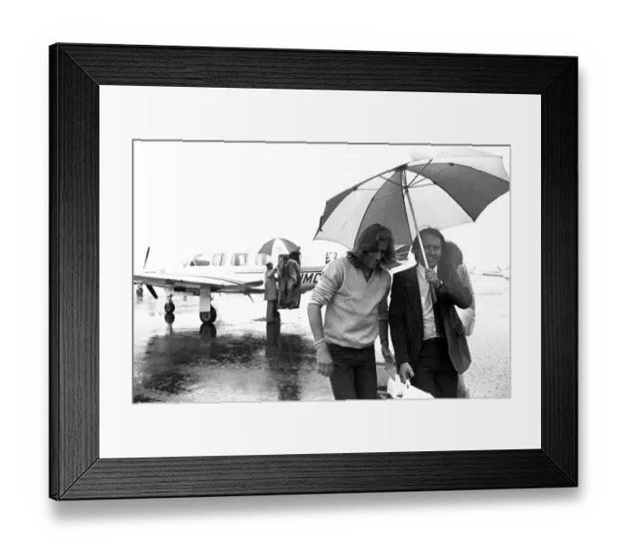 Framed Print : Tennis star Bjorn Borg arriving at Newcastle Airport on 14th June 1980 in terrible Framed Print : Tennis star Bjorn Borg arriving at Newcastle Airport on 14th June 1980 in terrible
