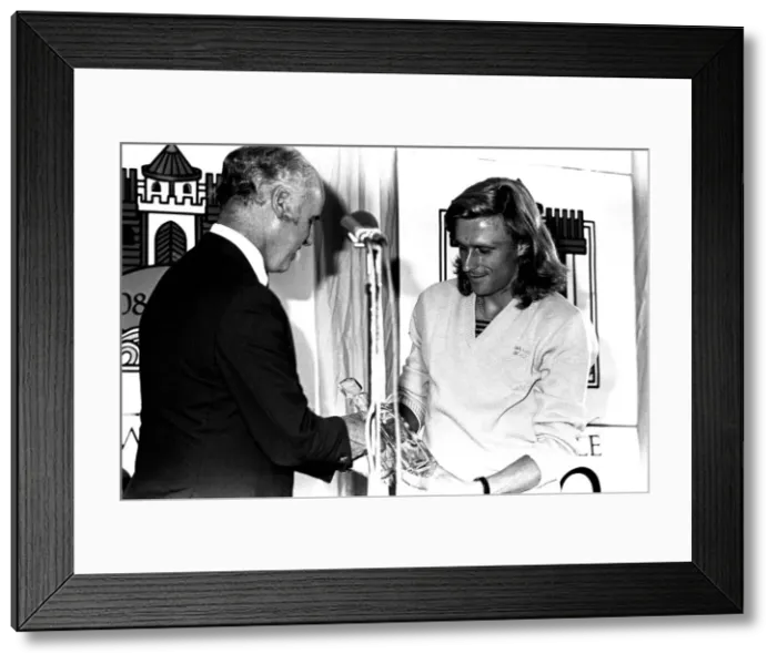 Framed Print : Tennis star Bjorn Borg at Eldon Square Shopping Centre, Newcastle on 14th June 1980