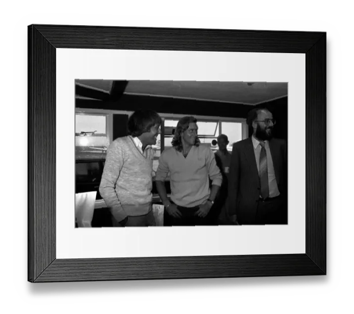 Framed Print : Tennis star Bjorn Borg arriving at Newcastle Airport on 14th June 1980 with the Evening