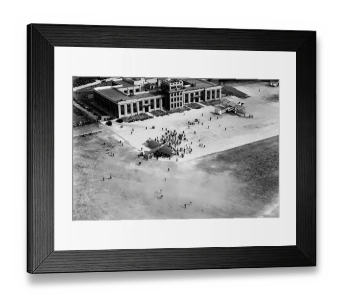 Framed Print : Scene at Croydon as French aviator Louis Bleriot arrives for twenty year commemmoration Framed Print : Scene at Croydon as French aviator Louis Bleriot arrives for twenty year commemmoration