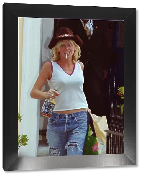 TV and radio presenter Zoe Ball leaves home for her wedding to DJ Norman Cook