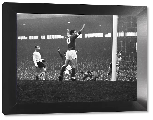 George Best scores his first ever goal for the Manchester United first team against