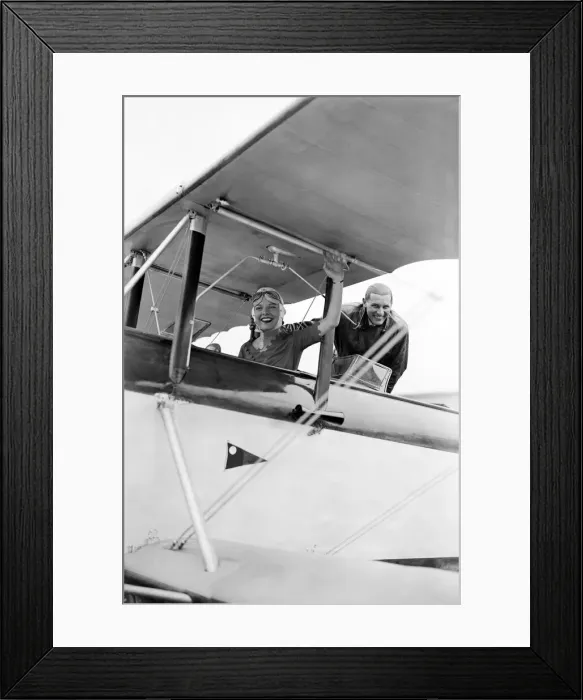 Framed Print : Miss Southwick at a gathering of pilots from 16 countries gather at Heston Aerodrome Ist