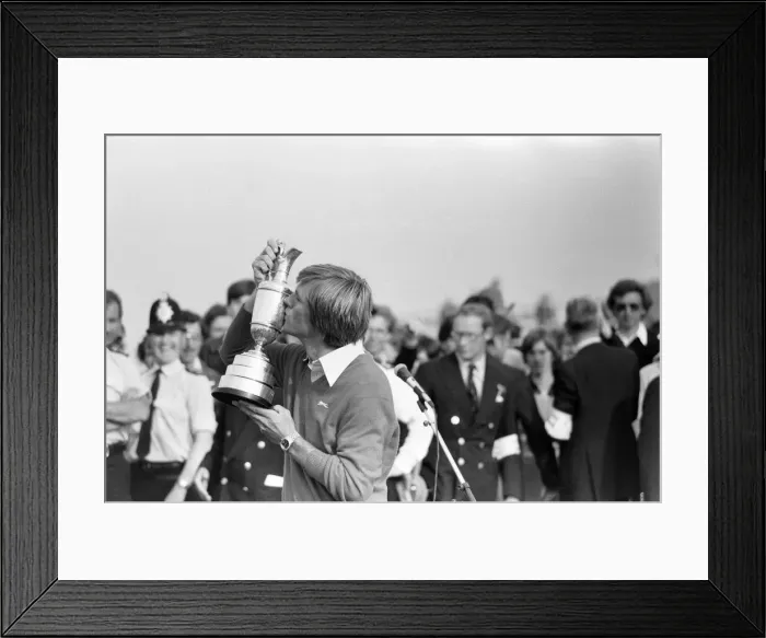 Framed Print : Bill Rogers, 29, from Texas, wins the 1981 Open golf championship at Sandwich, Kent