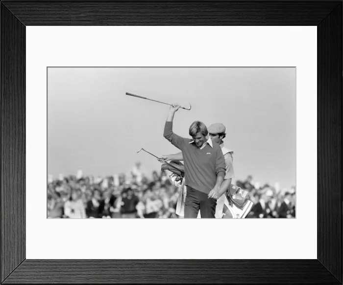 Framed Print : Bill Rogers, 29, from Texas, wins the 1981 Open golf championship at Sandwich, Kent