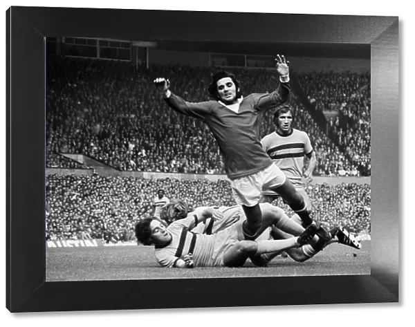 George Best action, Manchester United v West Ham. 18th September 1971