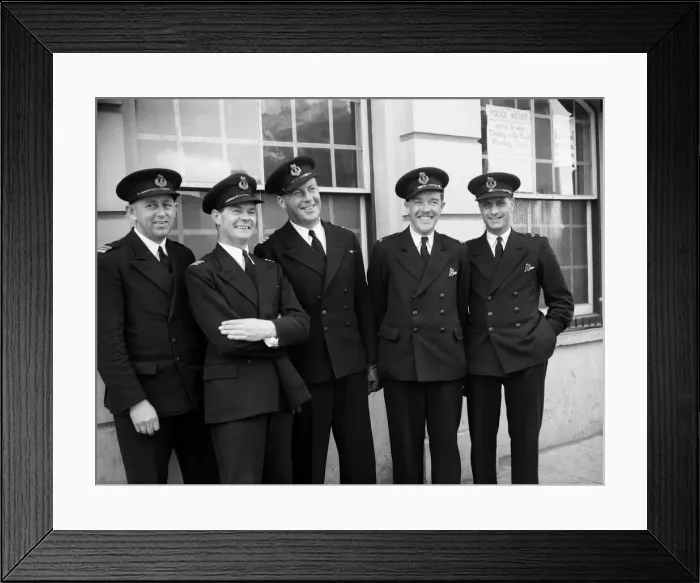 Framed Print : One of the BOAC flying boat crew seen here at Poole in Dorset following the move of Framed Print : One of the BOAC flying boat crew seen here at Poole in Dorset following the move of