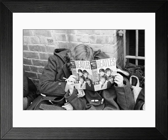 Framed Print : Beatles fans queue for tickets in Newcastle Upon Tyne. 21st November 1963 Framed Print : Beatles fans queue for tickets in Newcastle Upon Tyne. 21st November 1963