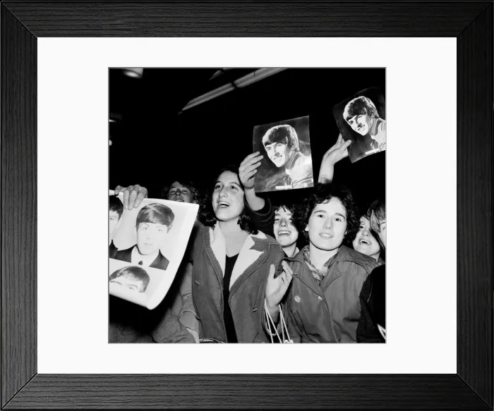 Framed Print : The Beatles Autumn Tour of Great Britain. Female fans pictured at the ABC in Plymouth
