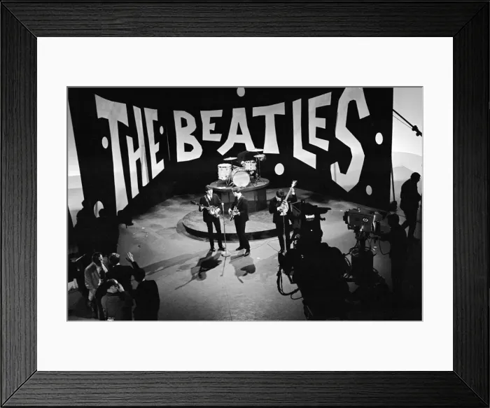 Framed Print : British pop group The Beatles rehearsing for their performance on the Ed Sullivan Framed Print : British pop group The Beatles rehearsing for their performance on the Ed Sullivan