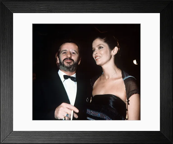 Framed Print : Ringo starr and Barbara Bach at the british london film premiere of Gandhi Msi