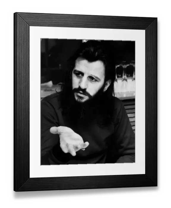 Framed Print : The Beatles drummer Ringo Starr at his office in the Apple Corperation March 1972 Framed Print : The Beatles drummer Ringo Starr at his office in the Apple Corperation March 1972