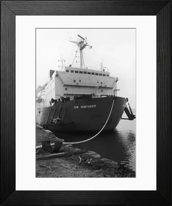 Framed Print : The cable ship ITM Venturer seen here tied up at Normanby Wharf on the River Tees