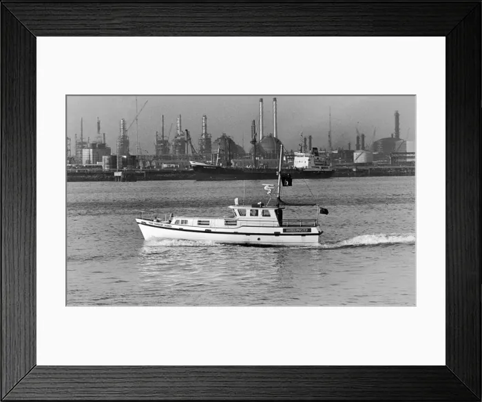 Framed Print : The new Tees Harbour Launch on a daily patrol to check bouys; lights Framed Print : The new Tees Harbour Launch on a daily patrol to check bouys; lights